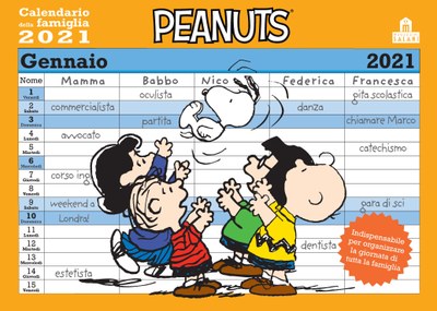 Peanuts. Calendario della famiglia 2021