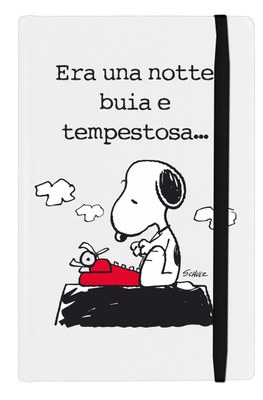 Peanuts - Taccuino - Era una notte buia e tempestosa (bianco)